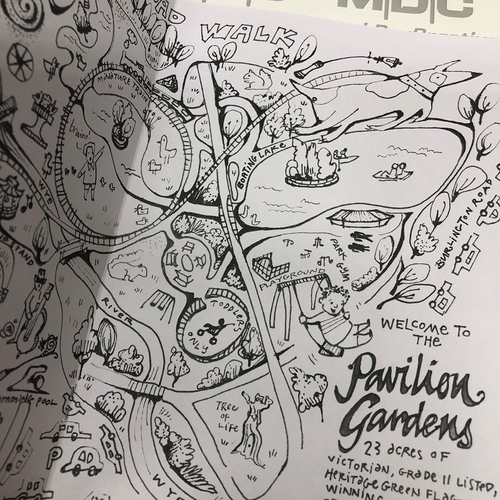 Buxton Pavilion Gardens Map Colouring Book