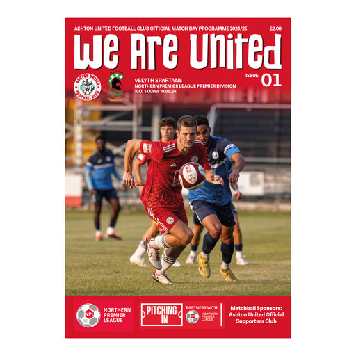 2024/25 #01 Ashton United v Blyth Spartans NPL 10.08.24 Programme