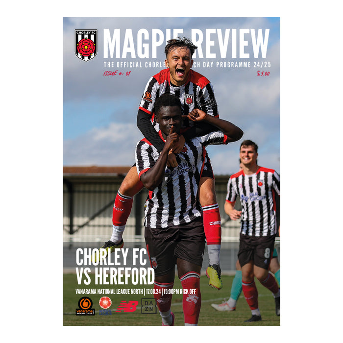 2024/25 #01 Chorley v Hereford National League North 17.08.24 Printed Programme