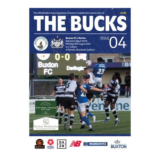 2024/25 #04 Buxton v Marine National League North 26.08.24 Programme