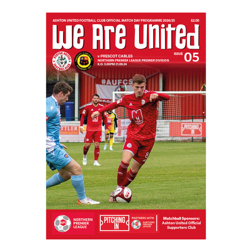 2024/25 #05 Ashton United v Prescot Cables NPL 21.09.24 Programme