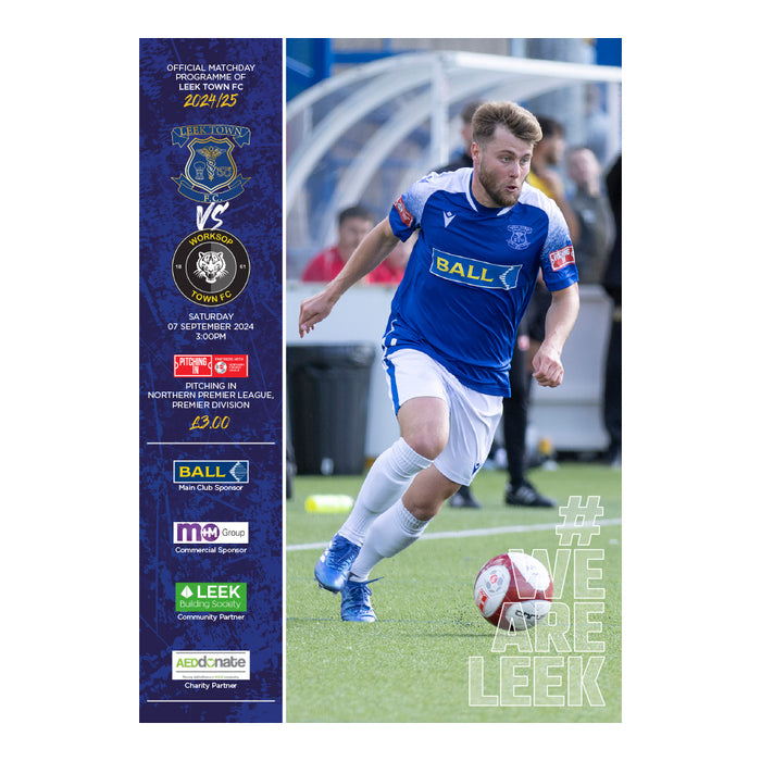 2024/25 #05 Leek Town v Worksop Town NPL 07.09.24 Programme