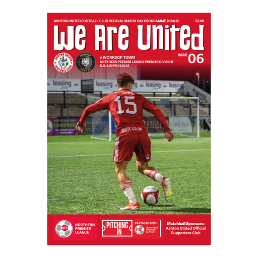 2024/25 #06 Ashton United v Worksop Town NPL 12.10.24 Programme