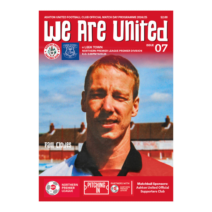 2024/25 #07 Ashton United v Leek Town NPL 16.10.24 Programme