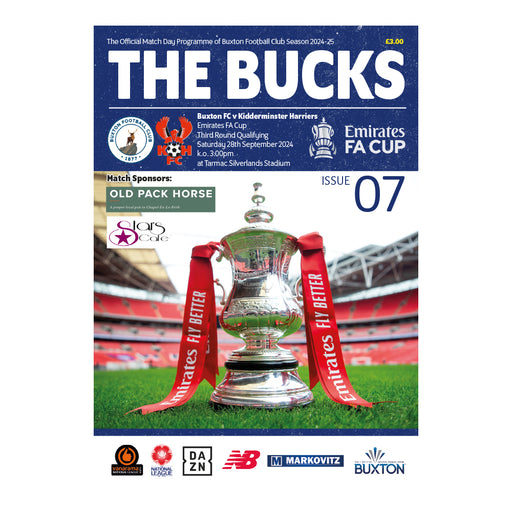 2024/25 #07 Buxton v Kidderminster Harriers FA Cup 28.09.24 Programme