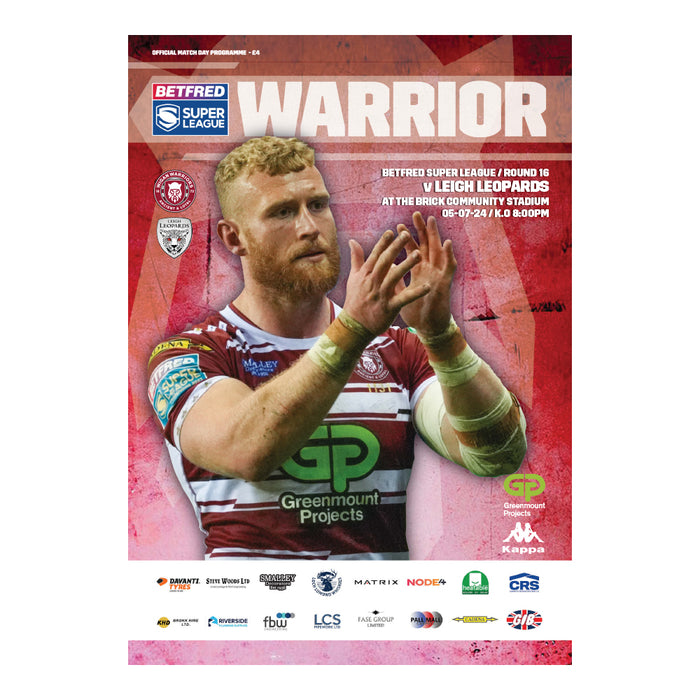 2024 #07 Wigan Warriors v Leigh Leopards Betfred Super League 05.07.24 Digital Programme