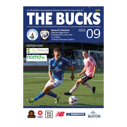 2024/25 #09 Buxton v Hereford National League North 12.10.24 Programme