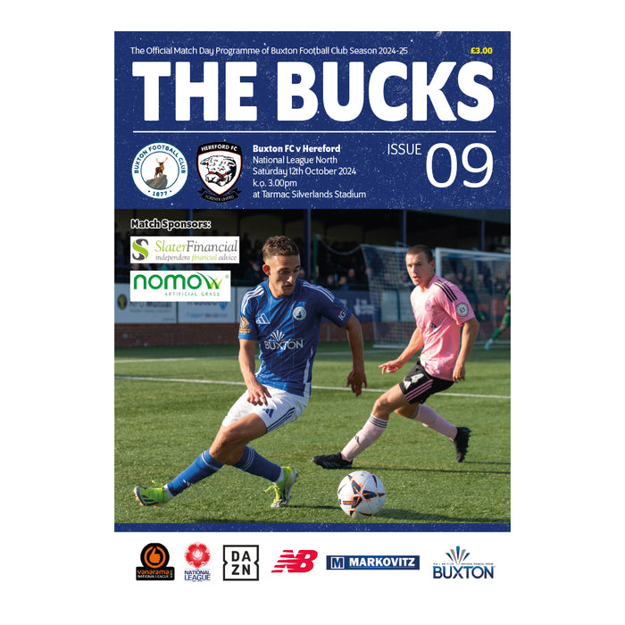 2024/25 #09 Buxton v Hereford National League North 12.10.24 Programme