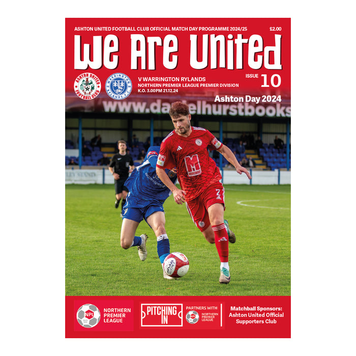 2024/25 #10 Ashton United v Warrington Rylands NPL 21.12.24 Programme