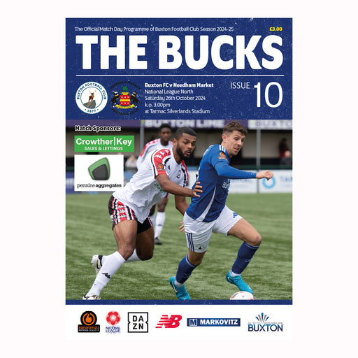 2024/25 #10 Buxton v Needham Market National League North 26.10.24 Programme