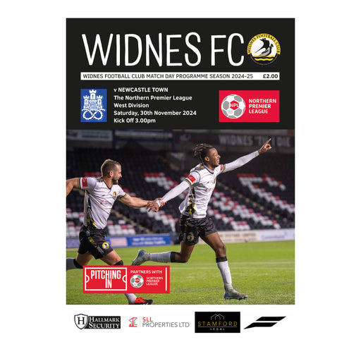 2024/25 #10 Widnes v Newcastle Town NPL West 30.11.24 Printed Programme