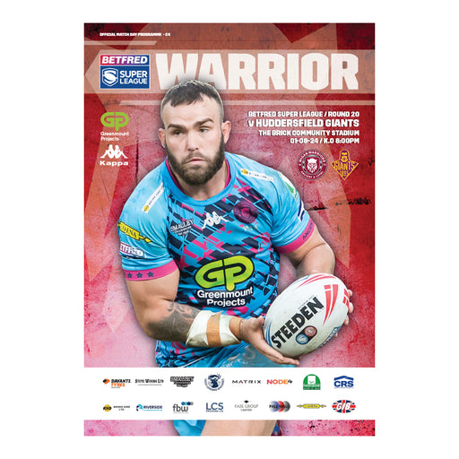 2024 #10 Wigan Warriors v Huddersfield Giants Betfred Super League 01.08.24 Digital Programme