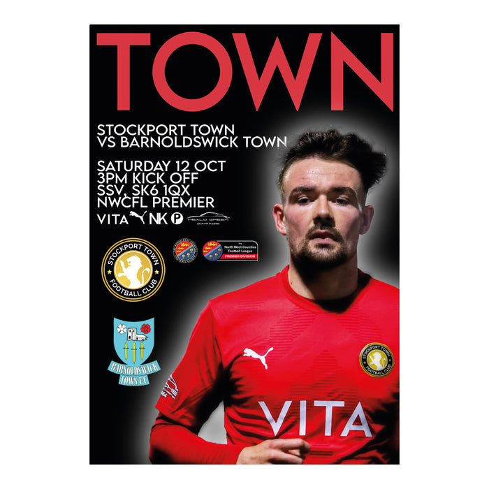 2024/25 #11 Stockport Town v Barnoldswick Town NWCFL 12.10.24 Printed Programme