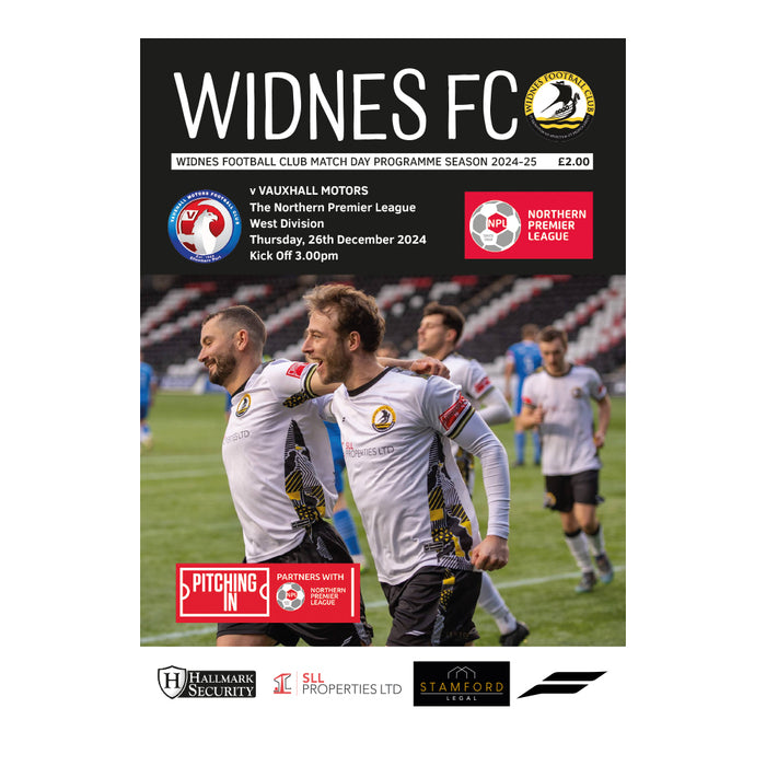 2024/25 #12 Widnes v Vauxhall Motors NPL West 26.12.24 Printed Programme