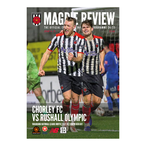 2024/25 #13 Chorley v Rushall Olympic National League North 21.12.24 Printed Programme