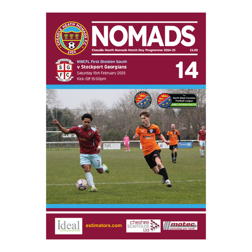 2024/25 #14 Cheadle Heath Nomads v Stockport Georgians NWCFL 15.02.25 Printed Programme