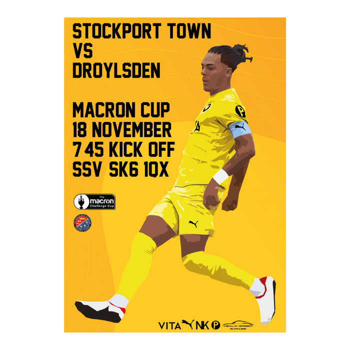 2024/25 #16 Digital Stockport Town v Droylsden Macron Cup 18.11.24 Digital PDF Programme