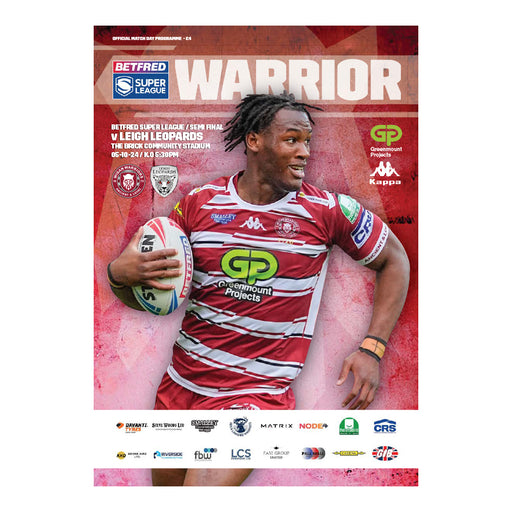 2024 #16 Wigan Warriors v Leigh Leopards Betfred Super League Semi Final 05.10.24 Digital Programme