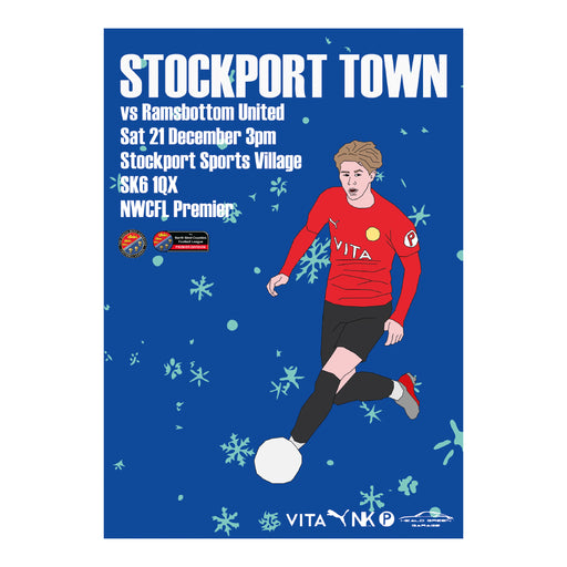 2024/25 #18 Stockport Town v Ramsbottom United NWCFL 21.12.24 Printed Programme