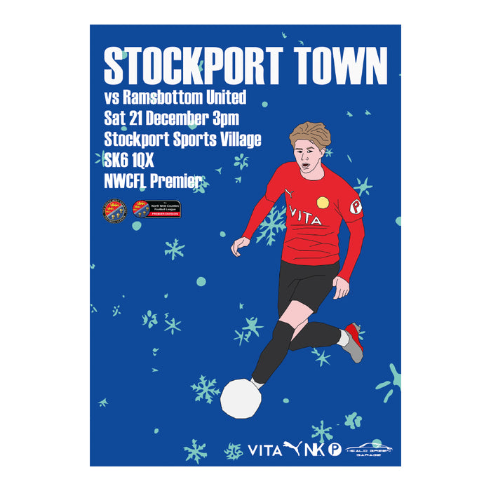 2024/25 #18 Digital Stockport Town v Ramsbottom United NWCFL 21.12.24 Digital PDF Programme