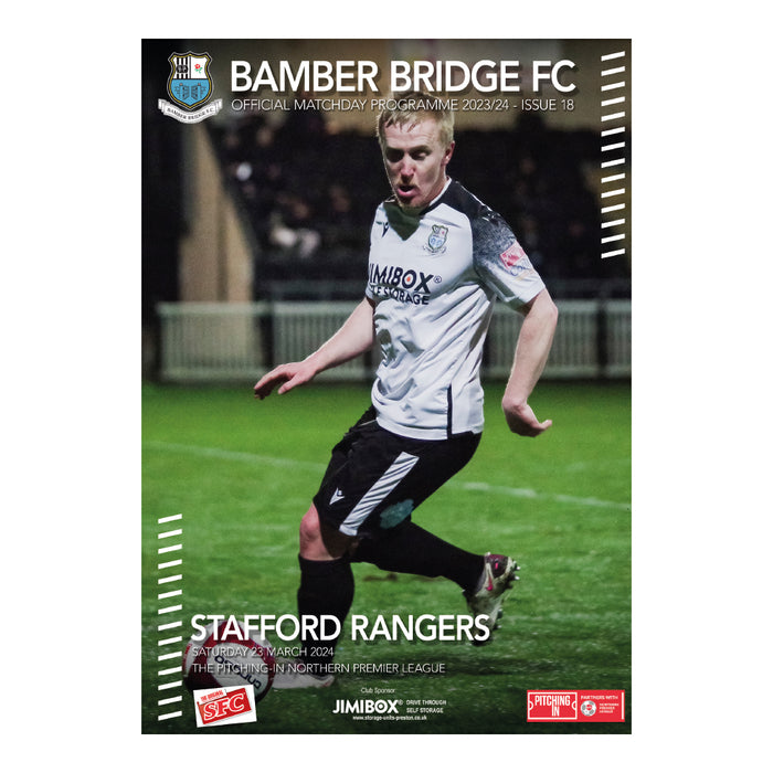 2023/24 #19 Bamber Bridge v Stafford Rangers NPL 23.03.24 Programme