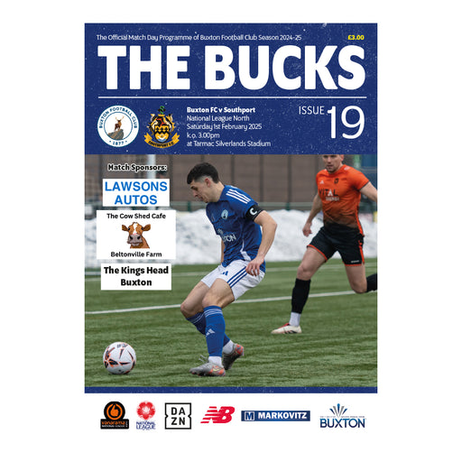 2024/25 #19 Buxton v Southport National League North 01.02.25 Programme