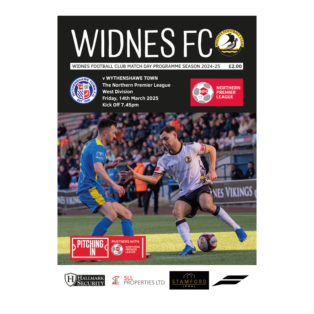 2024/25 #19 Widnes v Wythenshawe Town NPL West 14.03.25 Printed Progra ...