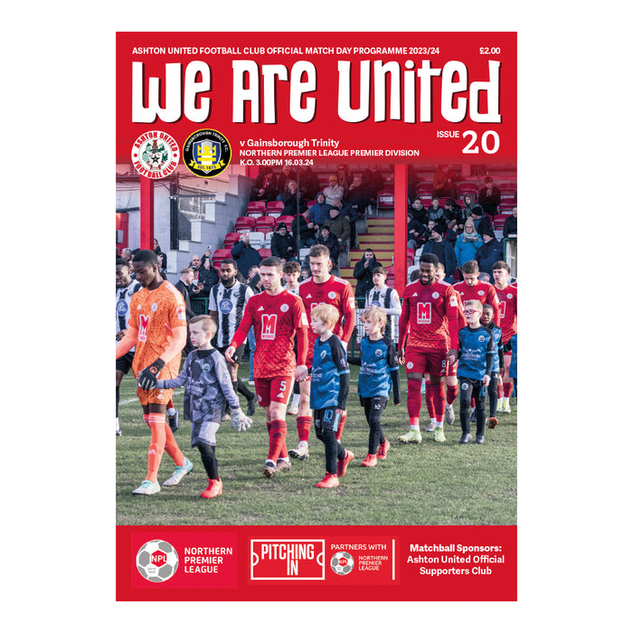 2023/24 #20 Ashton United v Gainsborough Trinity NPL 16.03.24 Programme