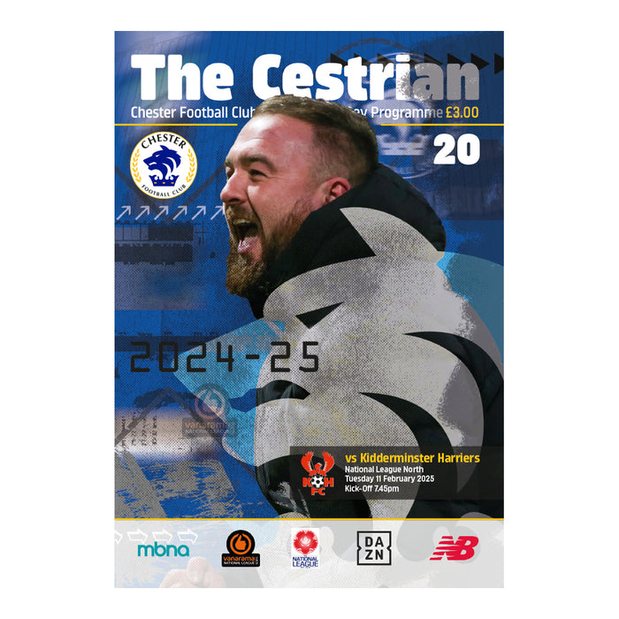 2024/25 #20 Chester v Kidderminster Harriers 11.02.25 National League North Printed Programme