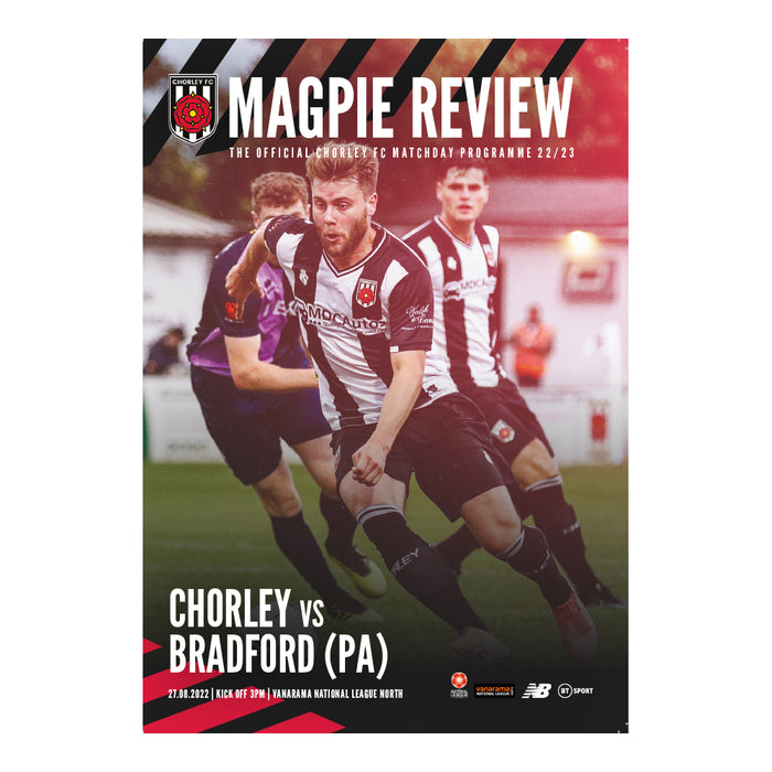 2022/23 #03 Chorley v Bradford Park Avenue National League North 27.08.22 Printed Programme