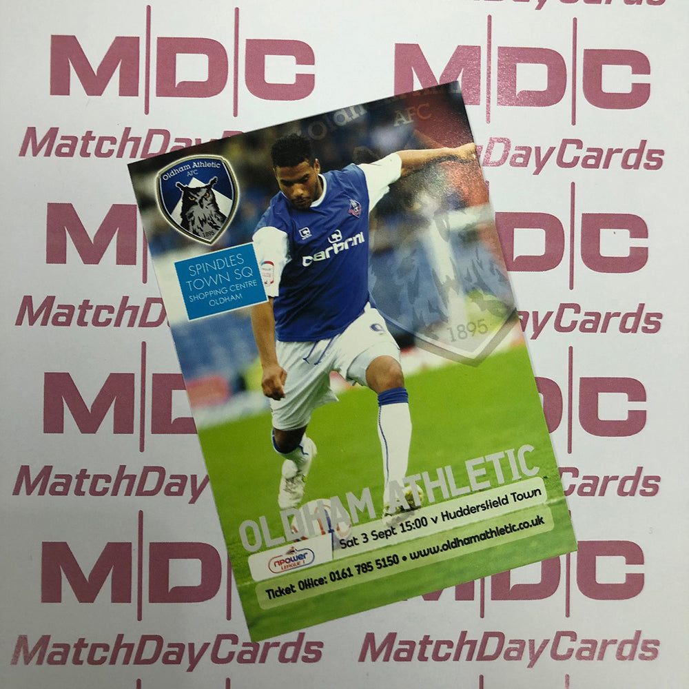 2011-12 03 Oldham Athletic Reuben Reid Match Day Card — Matchdaycreative