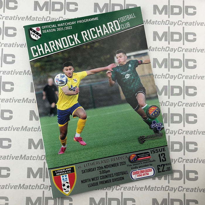 2021/22 #13 Charnock Richard v Litherland REMYCA NWCFL 20.11.21 Programme