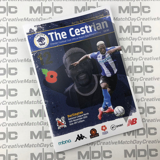 2021/22 #12 Chester v Darlington National League North 13.11.21 Printed Programme