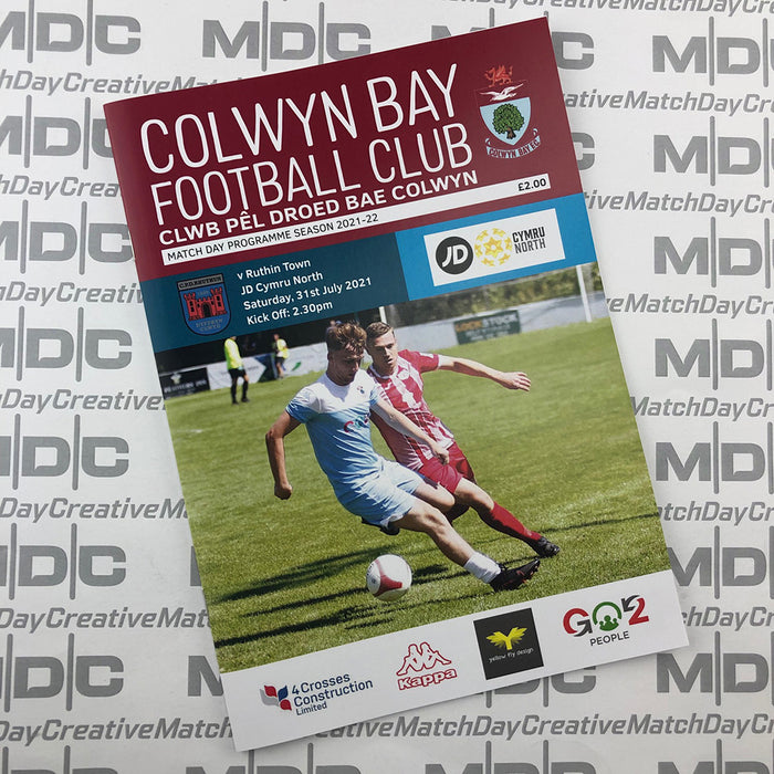 2021/22 #01 Colwyn Bay v Ruthin Town Cymru North 31.07.21 Programme